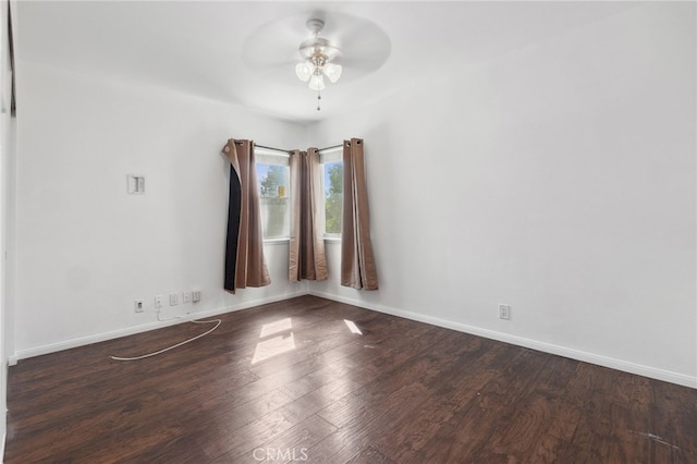 3604 Cortez St, Riverside, CA 92504 - empty room with a ceiling fan and wood finished floors