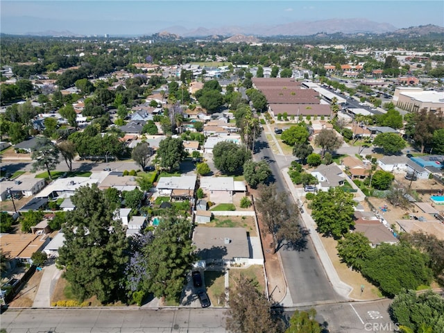 3604 Cortez St, Riverside, CA 92504 - aerial view of property's location featuring a mountainous background and nearby suburban area