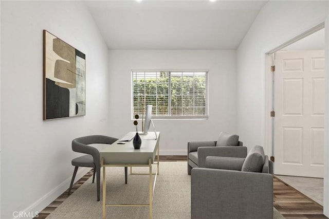 11440 Gothic Ave, Granada Hills, CA 91344 - office area with wood finished floors and baseboards
