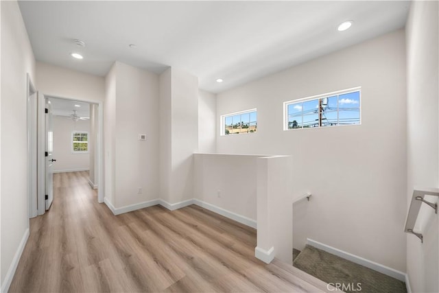 1379 Point Loma Pl, Walnut, CA 91789 - corridor featuring an upstairs landing, healthy amount of natural light, light wood finished floors, and recessed lighting