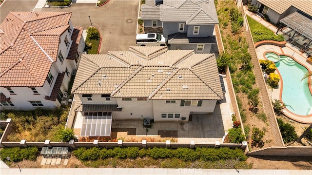 1379 Point Loma Pl, Walnut, CA 91789 - view from above of property with a pool area