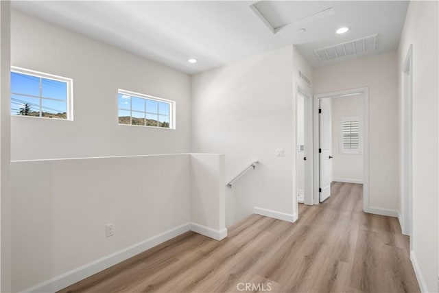 1379 Point Loma Pl, Walnut, CA 91789 - corridor featuring an upstairs landing, light wood-style flooring, and recessed lighting