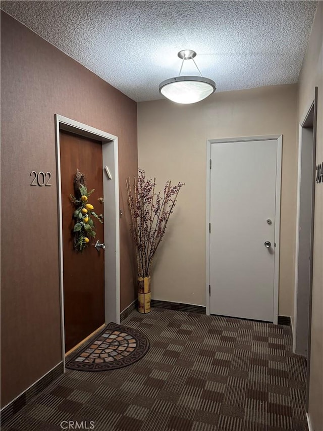 531 N Rossmore Ave Unit 202, Los Angeles, CA 90004 - entrance foyer featuring carpet floors and a textured ceiling