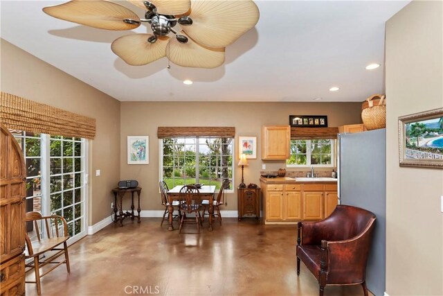 36090 Monte De Oro Rd, Temecula, CA 92592 - sitting room with concrete floors, recessed lighting, and plenty of natural light