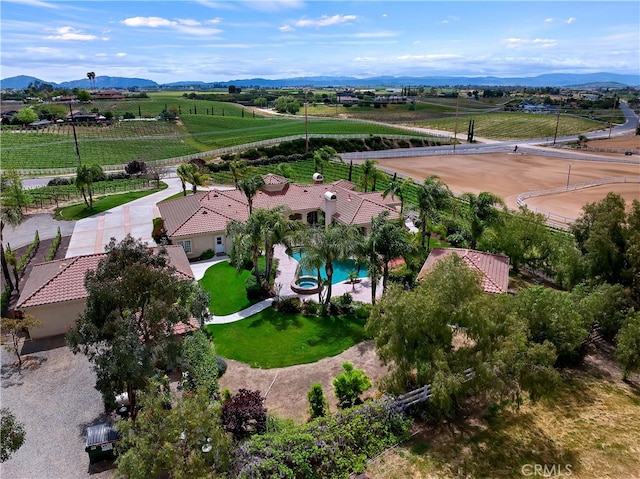 36090 Monte De Oro Rd, Temecula, CA 92592 - overview of rural landscape with mountains and rows of crops