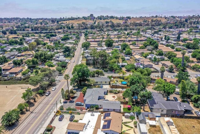 8802 Tyler St, Spring Valley, CA 91977 - aerial view of property and surrounding area with nearby suburban area