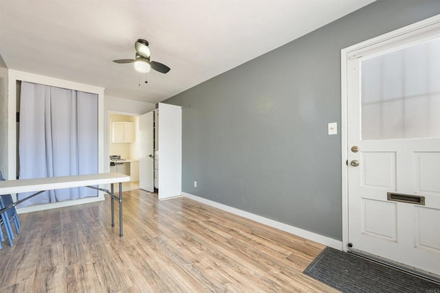 8802 Tyler St, Spring Valley, CA 91977 - unfurnished office with ceiling fan and light wood finished floors
