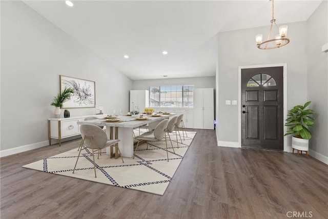 662 January St, Nipomo, CA 93444 - dining room with a chandelier, wood finished floors, and recessed lighting