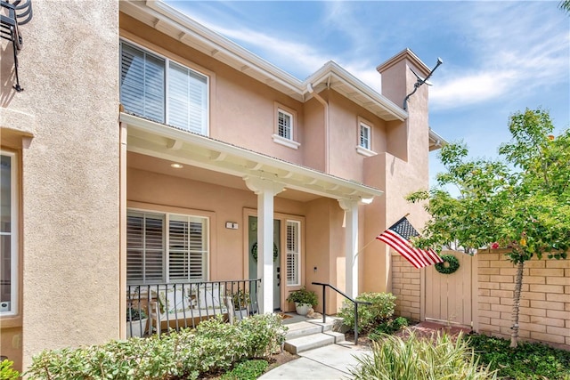 6 Camino Celeste, San Clemente, CA 92673 - property entrance with stucco siding and a porch