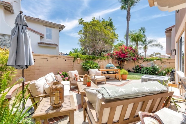 6 Camino Celeste, San Clemente, CA 92673 - fenced backyard with outdoor lounge area and a patio area