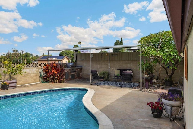 5530 Heidi St, La Mesa, CA 91942 - view of pool featuring a fenced backyard, a patio, and area for grilling
