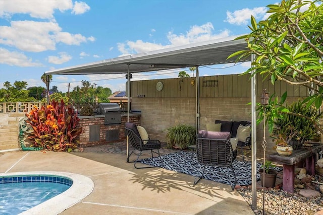 5530 Heidi St, La Mesa, CA 91942 - view of patio / terrace featuring an outdoor kitchen