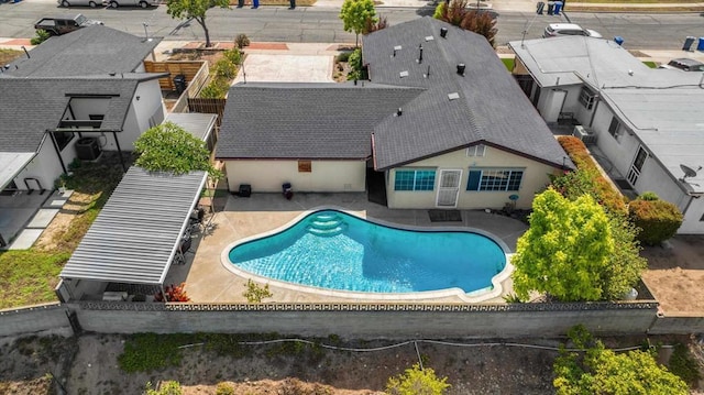 5530 Heidi St, La Mesa, CA 91942 - view of swimming pool featuring a patio area and a fenced backyard
