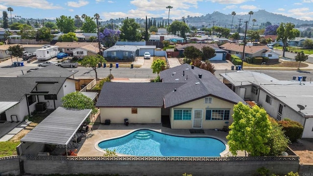 5530 Heidi St, La Mesa, CA 91942 - view of swimming pool with a residential view and a mountain view