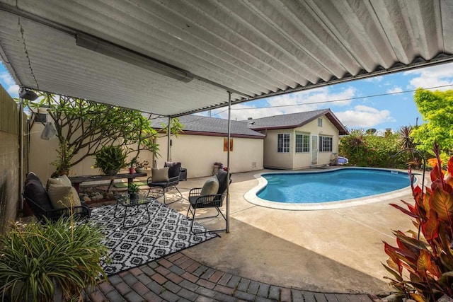 5530 Heidi St, La Mesa, CA 91942 - view of pool with a patio area and an outdoor hangout area