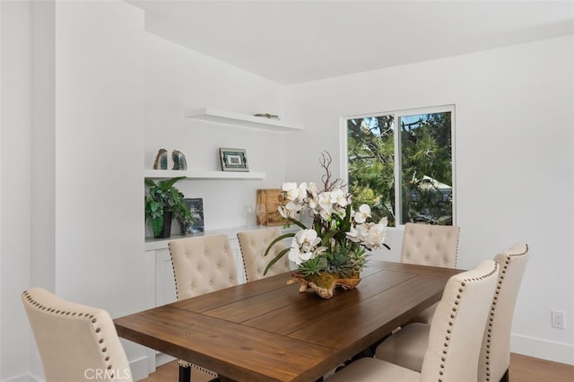 32862 Bluffside Dr, Dana Point, CA 92629 - dining space featuring baseboards and light wood finished floors