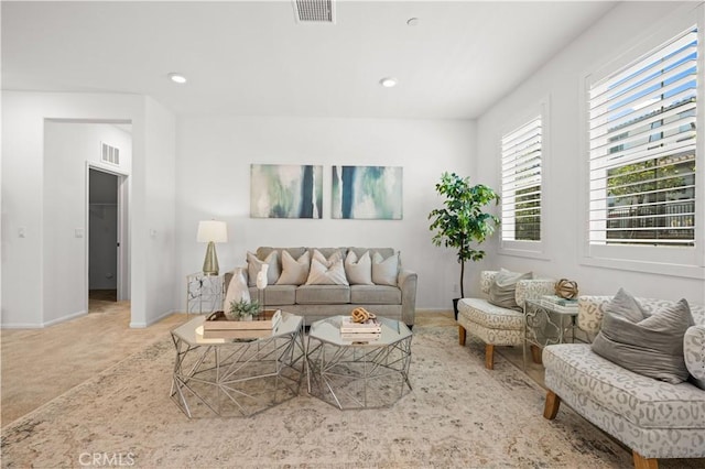 5603 Kate Way Unit 4, Fontana, CA 92336 - living area featuring carpet and recessed lighting