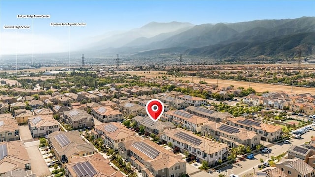 5603 Kate Way Unit 4, Fontana, CA 92336 - aerial perspective of suburban area with a mountain backdrop