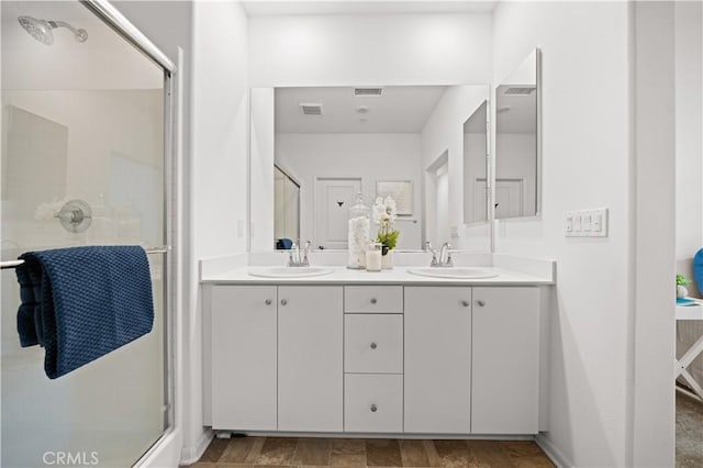 5603 Kate Way Unit 4, Fontana, CA 92336 - full bathroom with a stall shower and double vanity
