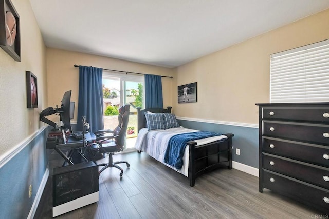 756 River Rock Rd, Chula Vista, CA 91914 - bedroom with wood finished floors, access to outside, and an office area