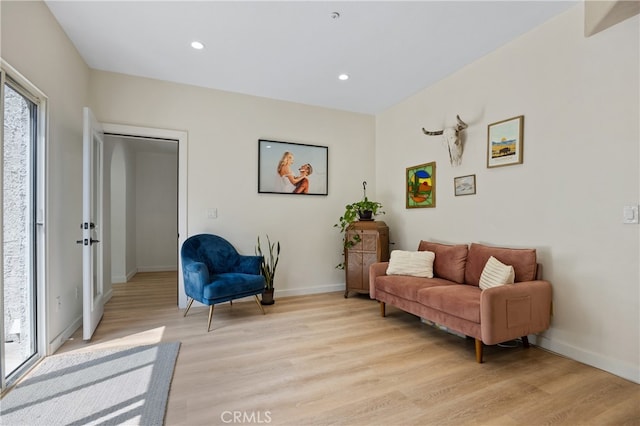 136461/2 Dronfield Ave, Sylmar, CA 91342 - living area featuring light wood-type flooring and recessed lighting