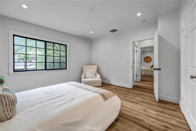 3735 Division St, Los Angeles, CA 90065 - bedroom with wood finished floors and recessed lighting