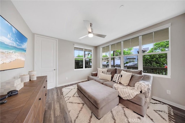 23 Vasto St, Rancho Mission Viejo, CA 92694 - living room featuring wood finished floors and ceiling fan