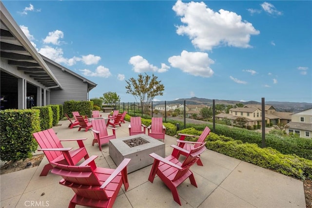 23 Vasto St, Rancho Mission Viejo, CA 92694 - view of patio / terrace featuring a fire pit and a mountain view