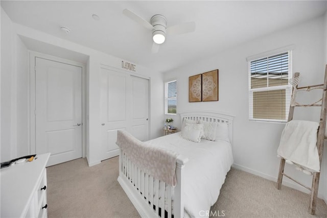 23 Vasto St, Rancho Mission Viejo, CA 92694 - bedroom featuring light carpet, a closet, and a ceiling fan
