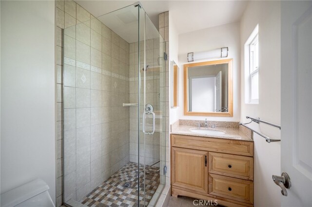 1038 N Columbus Ave, Glendale, CA 91202 - bathroom featuring a shower stall and vanity