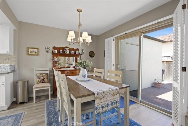 30828 Calle Chueca, San Juan Capistrano, CA 92675 - dining room featuring light wood-style floors and a chandelier