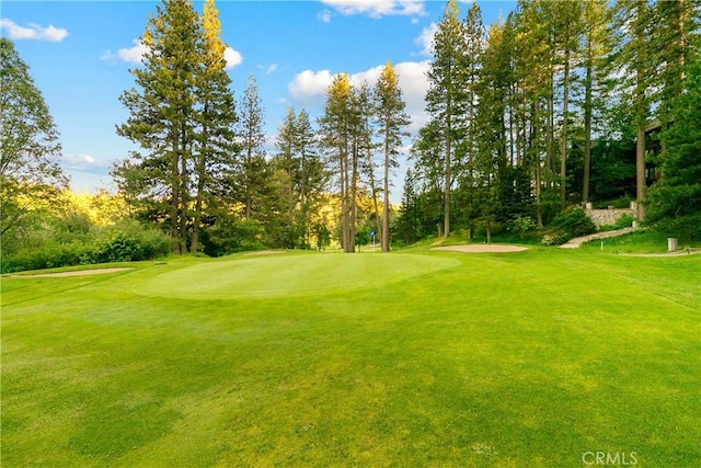 361 Riviera Dr, Lake Arrowhead, CA 92352 - view of community featuring view of scattered trees, golf course view, and a lawn