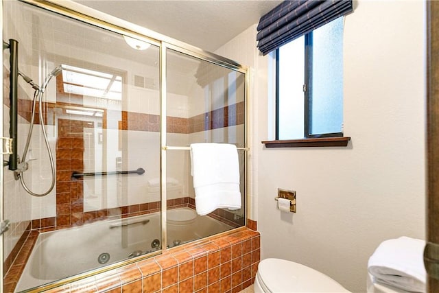 361 Riviera Dr, Lake Arrowhead, CA 92352 - bathroom with toilet and tiled shower / bath