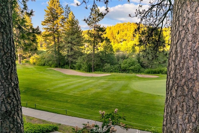 361 Riviera Dr, Lake Arrowhead, CA 92352 - view of community with view of golf course and a lawn