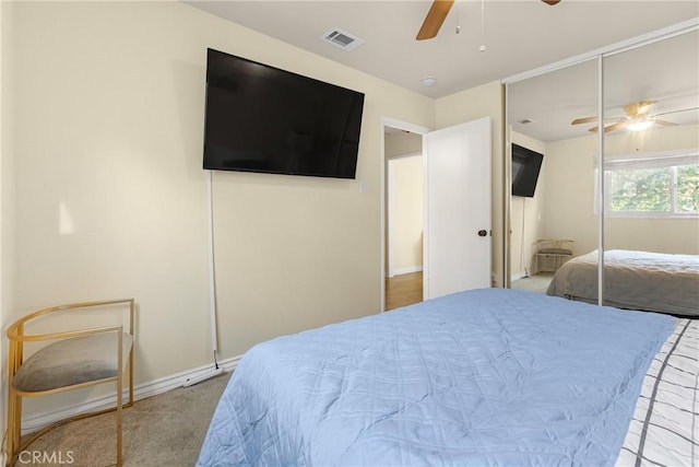 26919 Villa Ave, Highland, CA 92346 - bedroom with carpet flooring and a ceiling fan