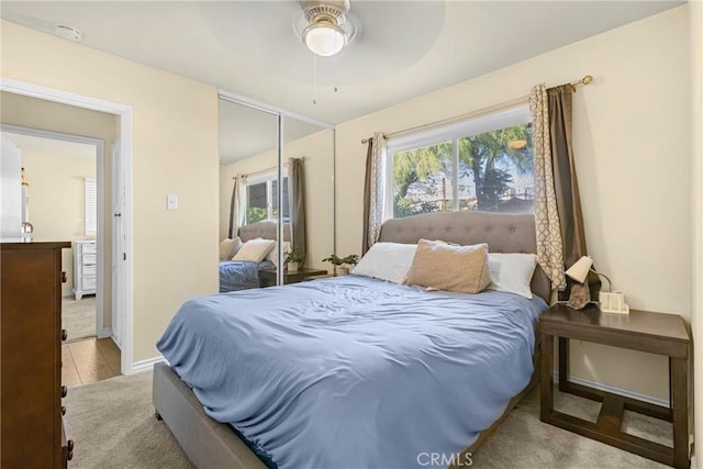 26919 Villa Ave, Highland, CA 92346 - carpeted bedroom with a closet and ceiling fan