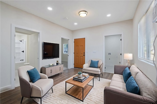 221 N Orchard St, Fresno, CA 93701 - living room with wood finished floors and recessed lighting