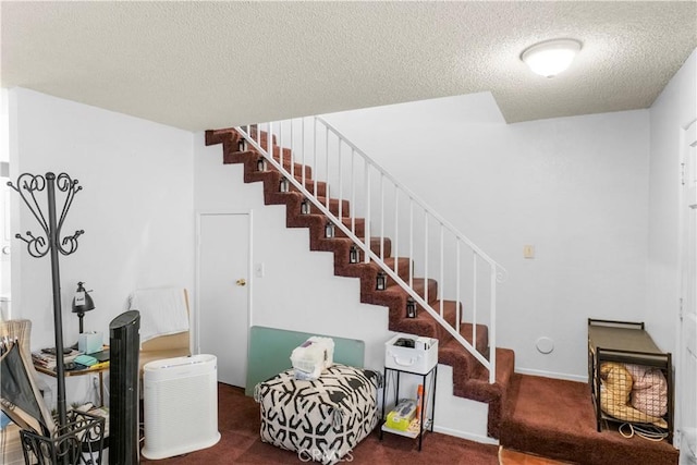 1726 W 150th St Unit 1, Gardena, CA 90247 - stairway with a textured ceiling and carpet flooring