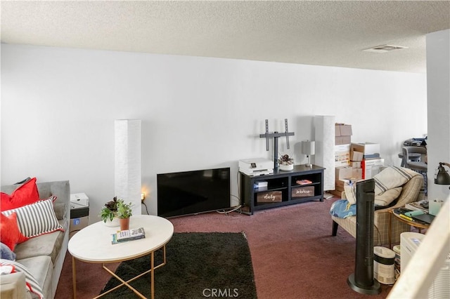 1726 W 150th St Unit 1, Gardena, CA 90247 - living area featuring carpet and a textured ceiling
