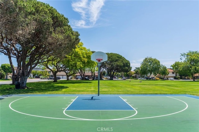 17300 Buttonwood St, Fountain Valley, CA 92708 - view of basketball court featuring a lawn and community basketball court
