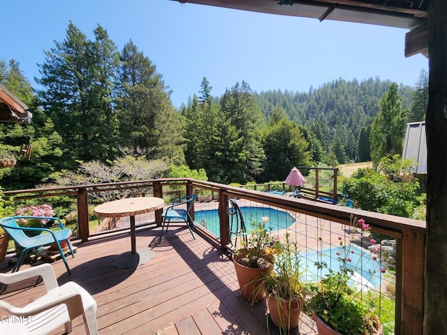 31351 Comptche Ukiah Rd, Comptche, CA 95427 - wooden terrace with a wooded view
