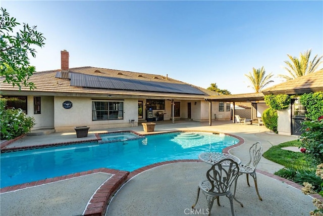 5908 Alleppo Ln, Palmdale, CA 93551 - view of pool featuring a patio area and a pool with connected hot tub