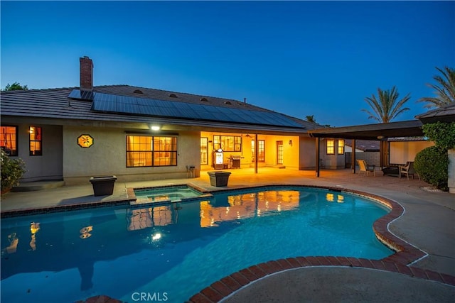 5908 Alleppo Ln, Palmdale, CA 93551 - view of swimming pool with a patio area and a pool with connected hot tub