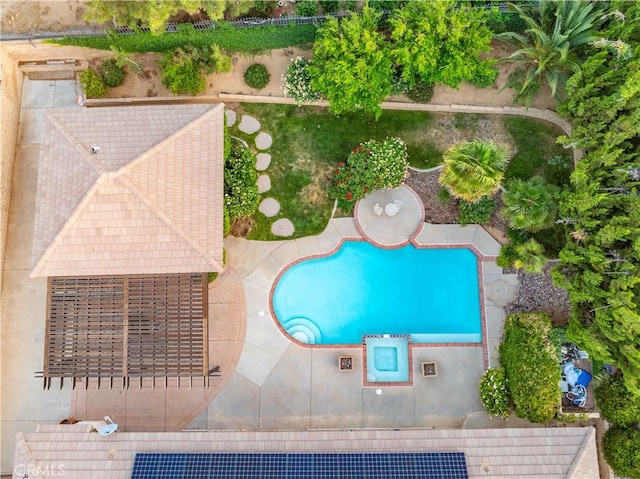 5908 Alleppo Ln, Palmdale, CA 93551 - bird's eye view of a pool area