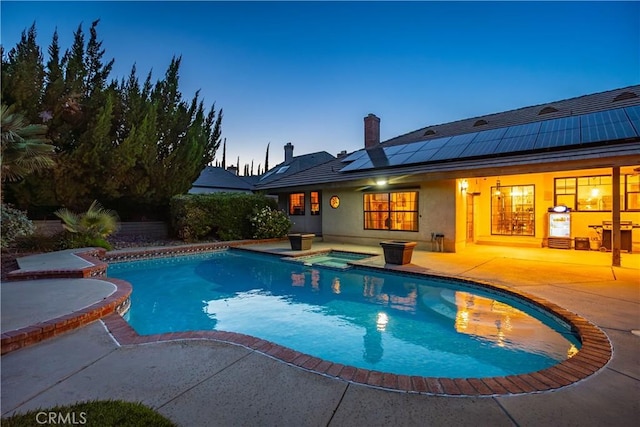 5908 Alleppo Ln, Palmdale, CA 93551 - view of pool with a patio and a pool with connected hot tub