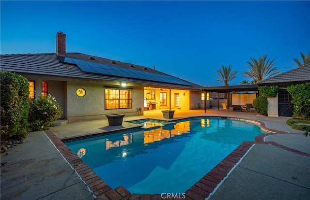 5908 Alleppo Ln, Palmdale, CA 93551 - view of swimming pool with a patio and a pool with connected hot tub