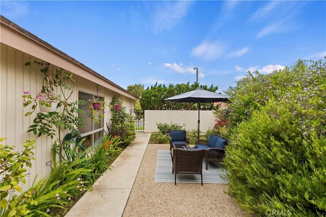 10 Mann St, Irvine, CA 92612 - view of patio featuring outdoor lounge area