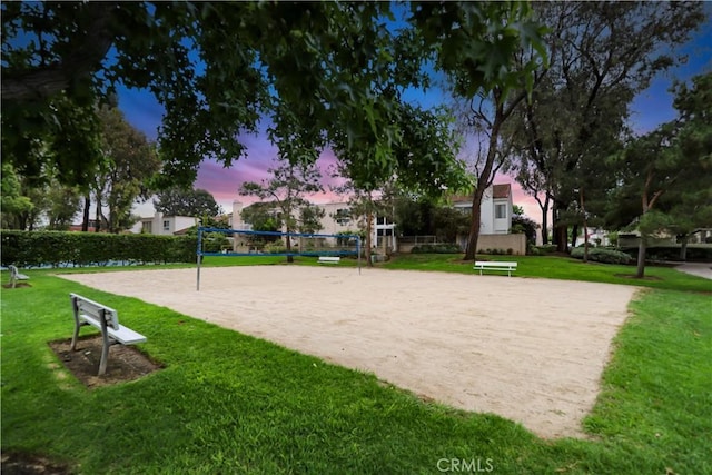 10 Mann St, Irvine, CA 92612 - surrounding community with volleyball court and a lawn