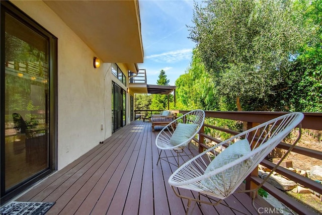 828 Wonder View Dr, Calabasas, CA 91302 - view of wooden terrace