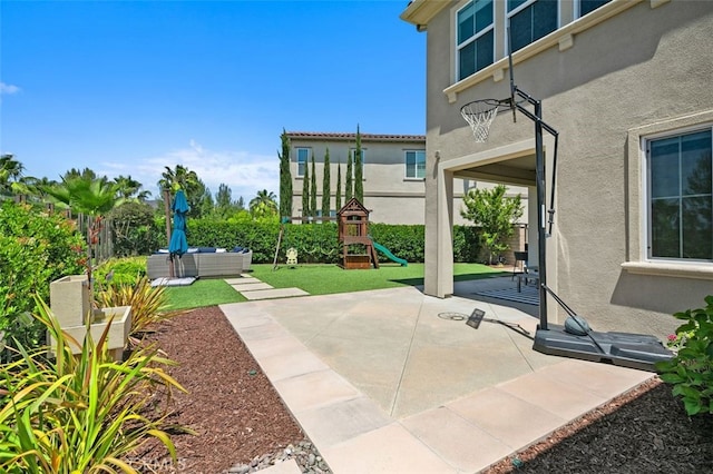 11 Juniper, Lake Forest, CA 92630 - view of patio with a playground and an outdoor living space